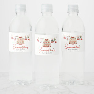 Christmas Santa Baby Shower Water Bottle Label