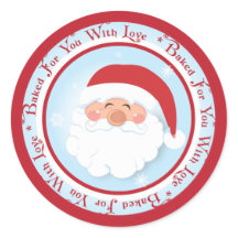 Christmas Santa  Baking label Stickers