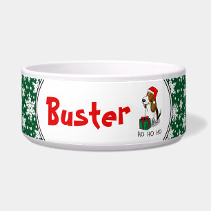 Christmas Santa Basset Hound (tri colour 1) Cute