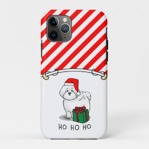 Christmas Santa Bichon Frise Dog Cute iPhone 11 Pro Case