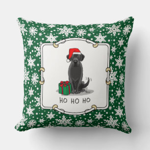 Christmas Santa Black Labrador Retriever Cute Cushion
