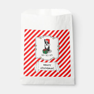 Christmas Santa Boston Terrier (black) Cute Favour Bag
