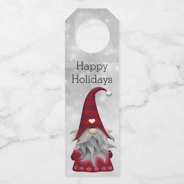Christmas Santa     Bottle Tag (Front)