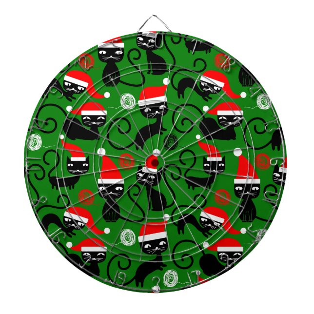 christmas santa cats dartboard (Front)