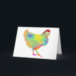 Christmas Santa Chicken Funny Festive Hen Humor Card<br><div class="desc">Bring some quirky Christmas cheer to the festive season with this Funny Chicken Colorful Festive Farm Hen Christmas greetings card. A cute artsy farm hen in vibrant splatter art painting in aqua, blue, green, pink and purple hues wearing a funny xmas hat in red and cream. Add a background color...</div>