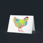 Christmas Santa Chicken Funny Festive Hen Humor Card<br><div class="desc">Bring some quirky Christmas cheer to the festive season with this Funny Chicken Colorful Festive Farm Hen Christmas greetings card. A cute artsy farm hen in vibrant splatter art painting in aqua, blue, green, pink and purple hues wearing a funny xmas hat in red and cream. Add a background color...</div>