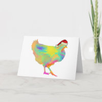 Christmas Santa Chicken Funny Festive Hen Humor