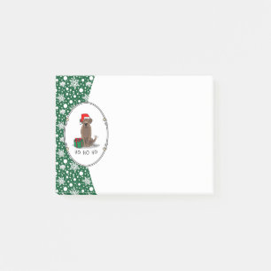 Christmas Santa Chocolate Labrador Retriever Funny Post-it Notes
