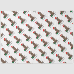 Christmas Santa Chocolate Labrador Retriever Funny Tissue Paper