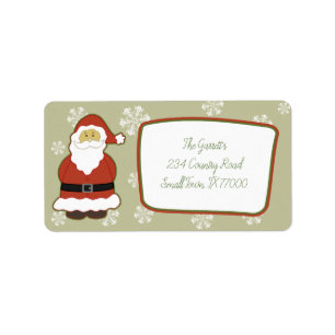 Christmas Santa Classic Cute Personalised Address Label