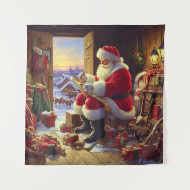 Christmas Santa Claus 2 Tapestry (Front)