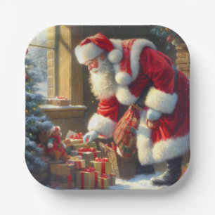 Christmas Santa Claus 3 Paper Plate