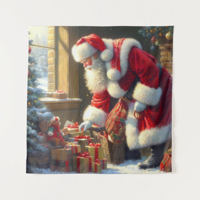 Christmas Santa Claus 3 Tapestry (Front)