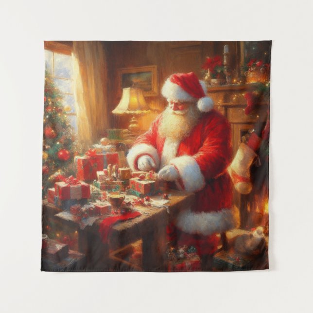 Christmas Santa Claus 4 Tapestry (Front)