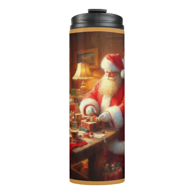 Christmas Santa Claus 4 Thermal Tumbler (Front)