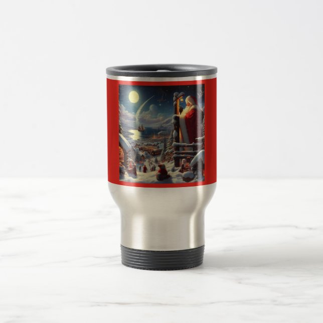 Christmas Santa Claus 5 Travel Mug (Center)