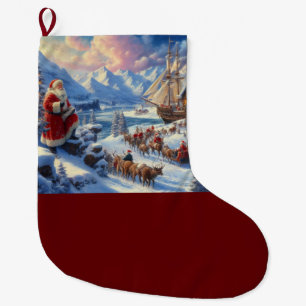 Christmas Santa Claus 6 Large Christmas Stocking