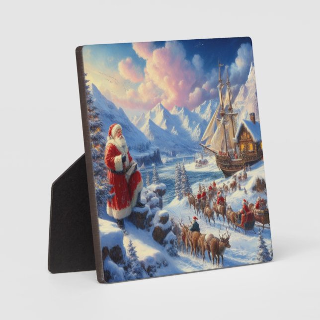 Christmas Santa Claus 6 Plaque (Front)