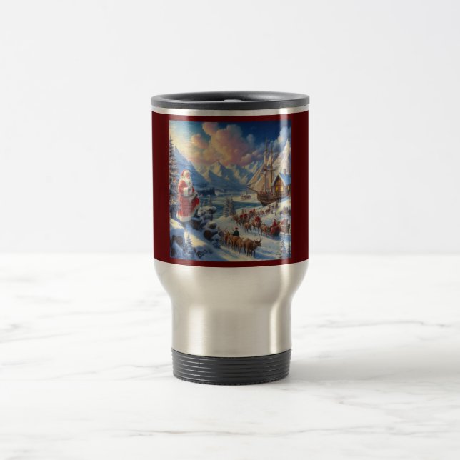 Christmas Santa Claus 6 Travel Mug (Center)