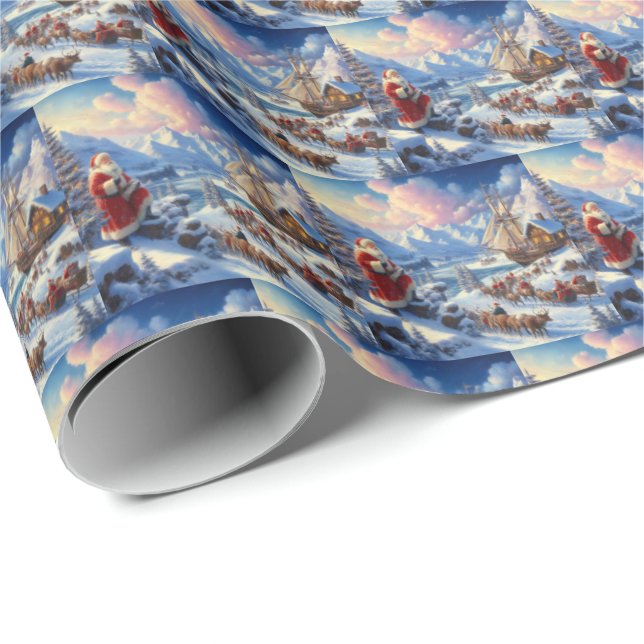 Christmas Santa Claus 6 Wrapping Paper (Roll Corner)