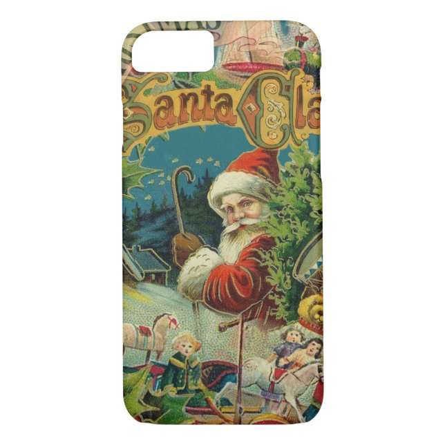 Christmas Santa Claus Antique Art Case-Mate iPhone Case (Back)