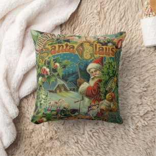 Christmas Santa Claus Antique Art Cushion