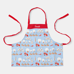 Christmas Santa Claus Apron w Name Small