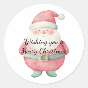 Christmas Santa Claus Classic Round Sticker