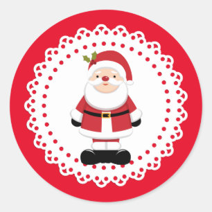Christmas Santa Claus Classic Round Sticker