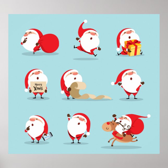 Christmas Santa Claus collection. Poster (Front)