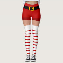 Christmas Santa Claus costume Leggings