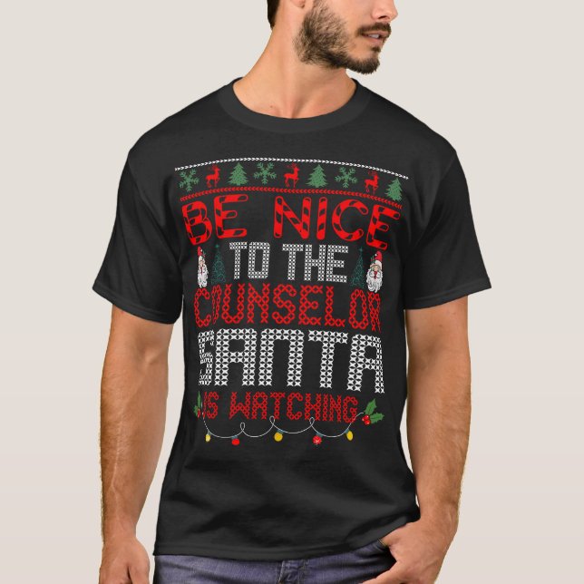 Christmas Santa Claus Counselor Gift  T-Shirt (Front)