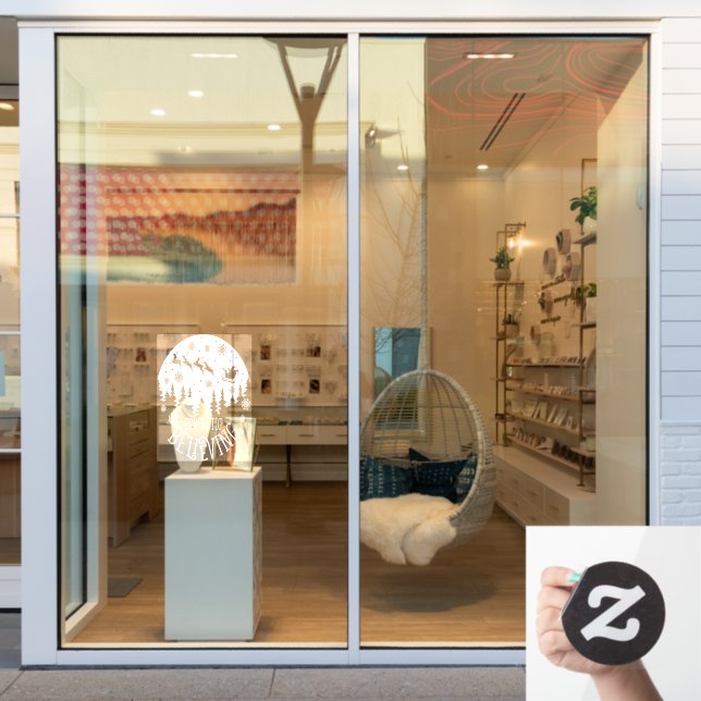 Christmas Santa Claus Don't Stop Believing White (Store Window)