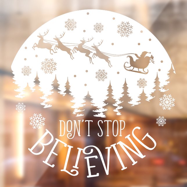 Christmas Santa Claus Don't Stop Believing White (Sheet 2)