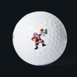 Christmas Santa Claus Dunking A Basketball Xmas Golf Balls<br><div class="desc">Christmas Santa Claus Dunking A Basketball Xmas</div>