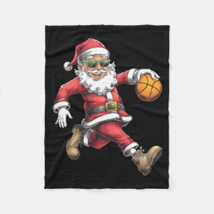 Christmas Santa Claus Dunking A Sketll Boys Kids X Fleece Blanket
