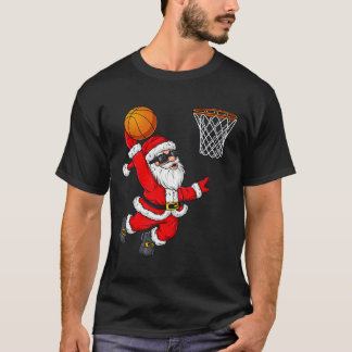 Christmas Santa Claus Dunking A Sketll Boys Kids X T-Shirt