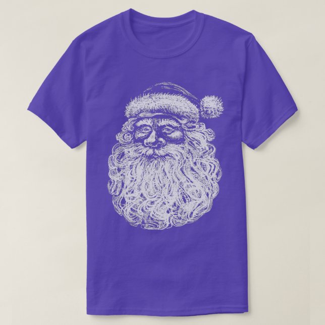 Christmas Santa Claus Face Beard Line Classic TShi T-Shirt (Design Front)