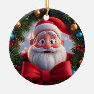🎄 Christmas Santa Claus Festive Ceramic Ornament