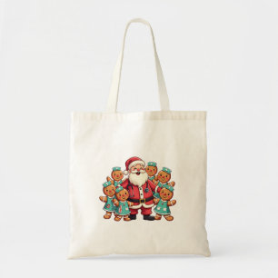 Christmas Santa Claus Gingerbread Nurses  Tote Bag