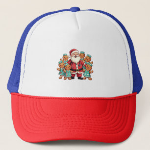 Christmas Santa Claus Gingerbread Nurses Trucker Hat