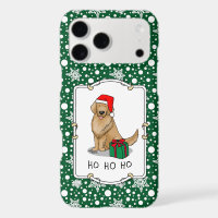 Christmas Santa Claus Golden Retriever Dog Cute