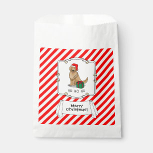 Christmas Santa Claus Golden Retriever Dog Cute Favour Bag