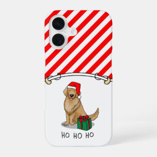 Christmas Santa Claus Golden Retriever Dog Cute iPhone 16 Case