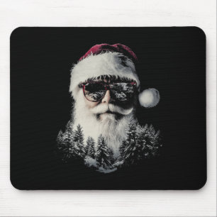 Christmas Santa Claus Graphic X-mas Sungles Holida Mouse Pad
