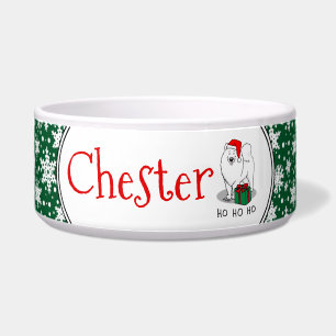 Christmas Santa Claus Hat Samoyed Dog Funny