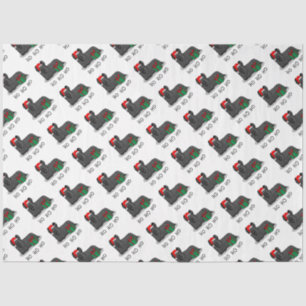 Christmas Santa Claus Hat Skye Terrier (black) Tissue Paper