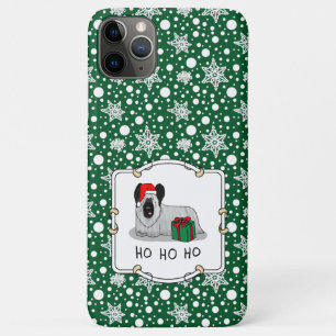 Christmas Santa Claus Hat Skye Terrier (silver) iPhone 11 Pro Max Case