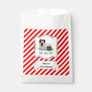 Christmas Santa Claus Hat Skye Terrier (silver) Favour Bag