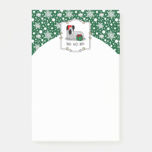 Christmas Santa Claus Hat Skye Terrier (silver) Post-it Notes